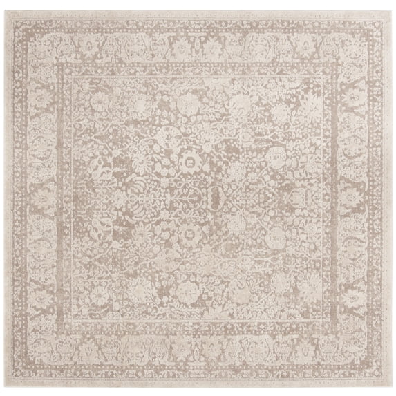 SAFAVIEH Reflection Lynna Traditional Area Rug, Beige/Cream, 3' x 3' Square