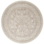 SAFAVIEH Reflection Lynna Traditional Area Rug, Beige/Cream, 8' x 8' Round