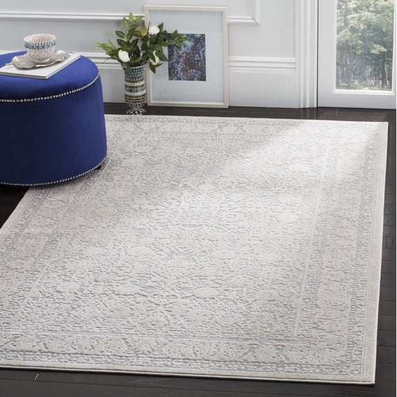 SAFAVIEH Reflection Lynna Traditional Area Rug, Light Grey/Cream, 10' x 14'