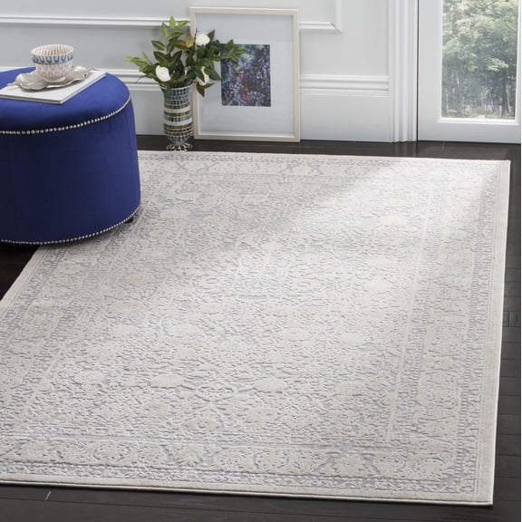SAFAVIEH Reflection Lynna Traditional Area Rug, Light Grey/Cream, 9' x 12'
