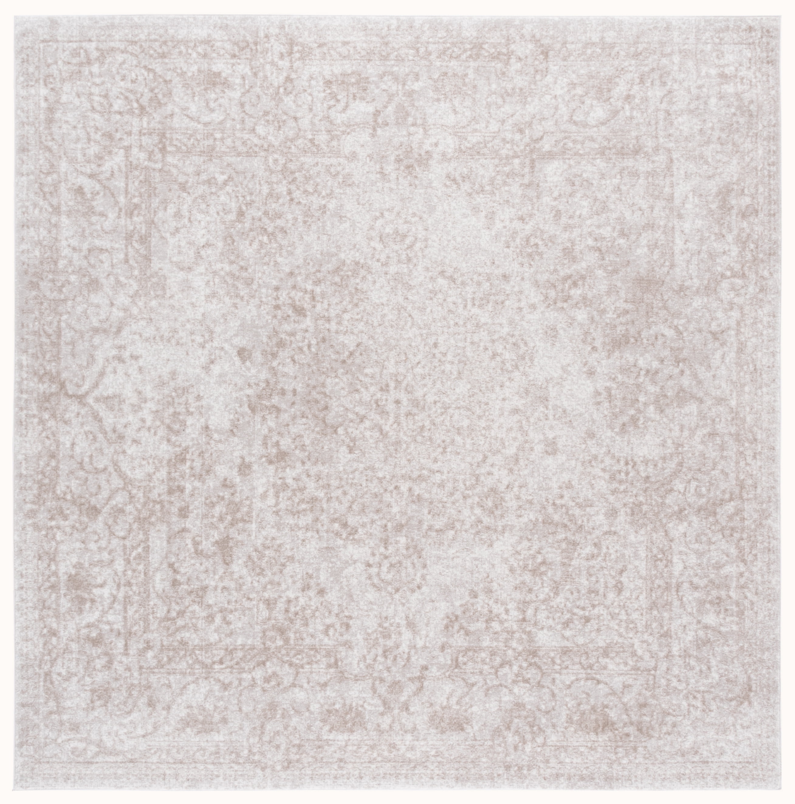 SAFAVIEH Reflection Sophia Oriental Area Rug, Creme/Ivory, 12' x 12' Square