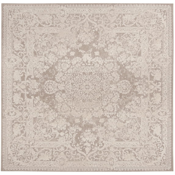 SAFAVIEH Reflection Sophia Traditional Area Rug, Beige/Cream, 10' x 10' Square