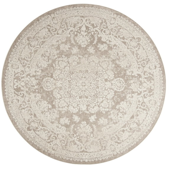SAFAVIEH Reflection Sophia Traditional Area Rug, Beige/Cream, 3' x 3' Round