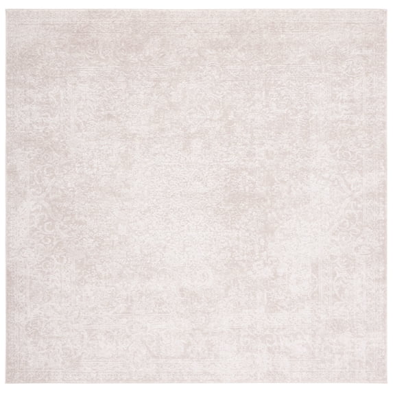 SAFAVIEH Reflection Sophia Traditional Area Rug, Cream/Ivory, 6'7" x 6'7" Square