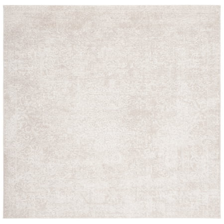SAFAVIEH Reflection Sophia Traditional Area Rug, Cream/Ivory, 6'7" x 6'7" Square