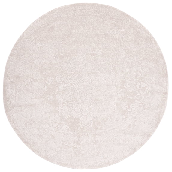 SAFAVIEH Reflection Sophia Traditional Area Rug, Cream/Ivory, 8' x 8' Round