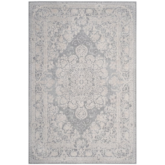 SAFAVIEH Reflection Sophia Traditional Area Rug, Light Grey/Cream, 2'3" x 3'