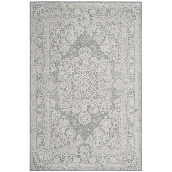 SAFAVIEH Reflection Sophia Traditional Area Rug, Light Grey/Cream, 2'3" x 3'