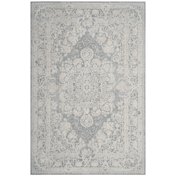 SAFAVIEH Reflection Sophia Traditional Area Rug, Light Grey/Cream, 2'3" x 4'