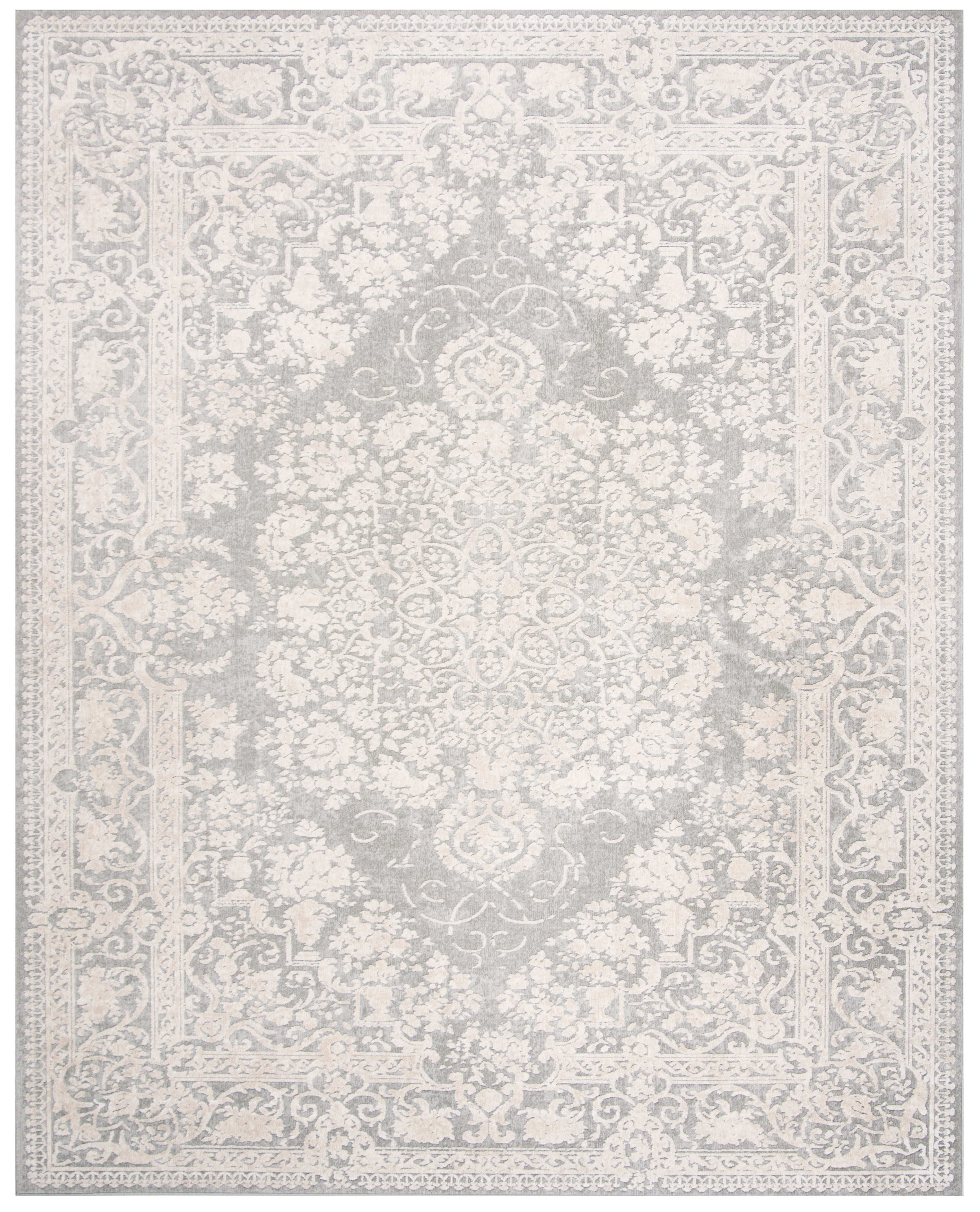 Reflection RFT664 Power Loomed Area Rug - Light Grey/Cream - 8'9"x11'9" - Safavieh.