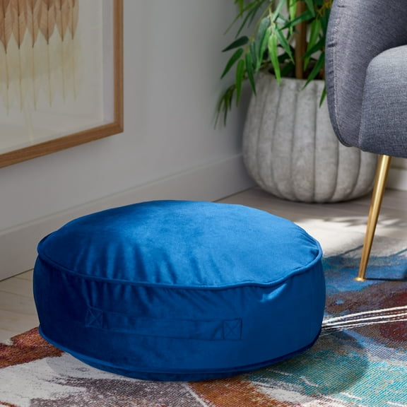 SAFAVIEH Reissa Solid Floor Pillow, 20" x 20", Royal Blue