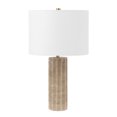 thumbnail image 1 of SAFAVIEH Remi 23.5" Modern Travertine Table Lamp with White Shade, 1 of 5