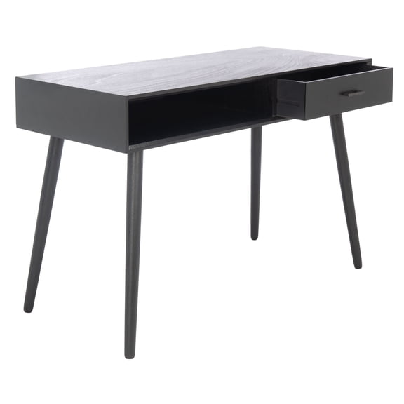 SAFAVIEH Remy Mid-Century 1 Drawer Writing Desk, Black