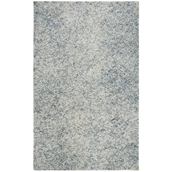 SAFAVIEH Renaissance Alban Abstract Wool Area Rug, Blue/Ivory, 8' x 10'