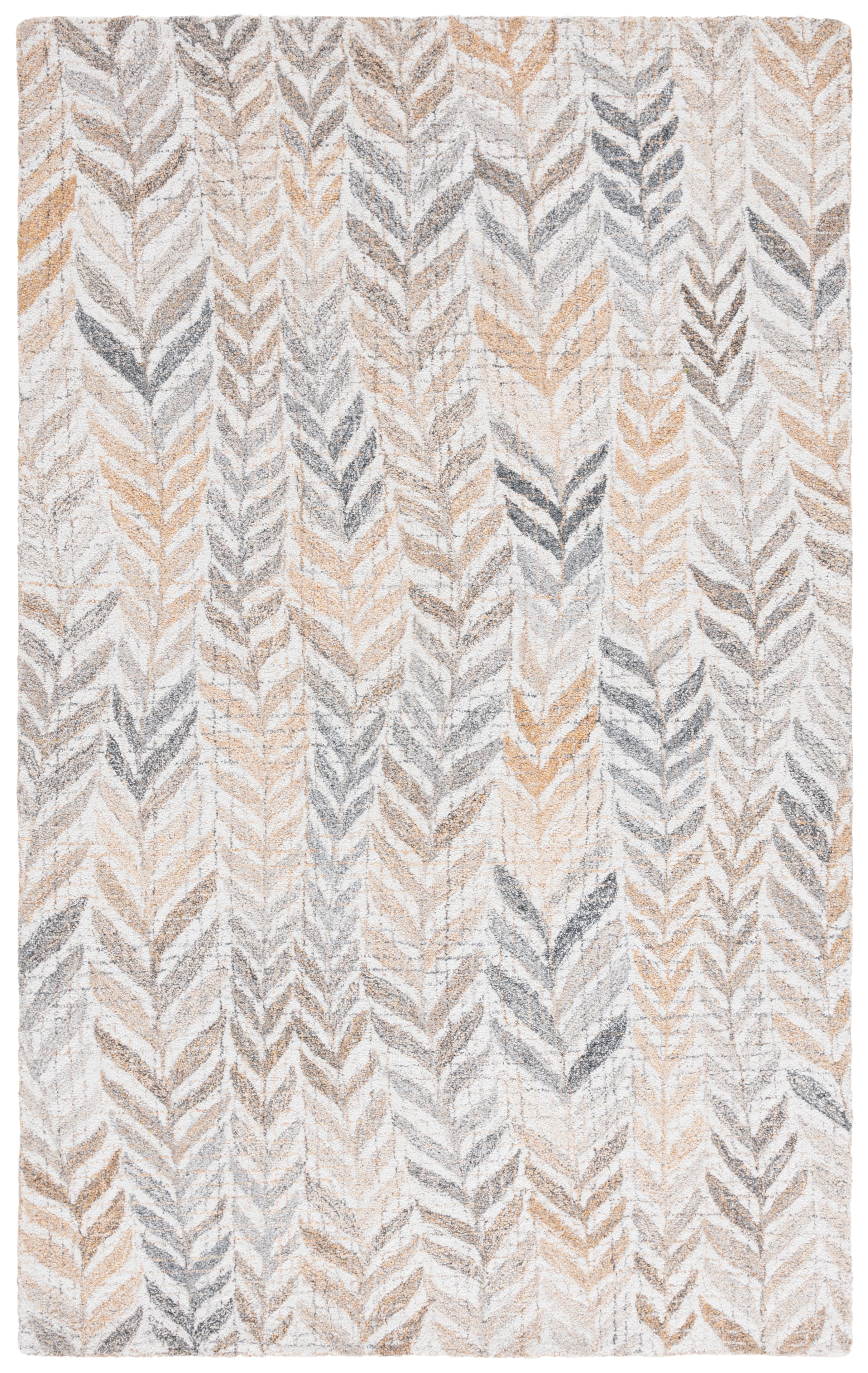 SAFAVIEH Renewal Dennis Chevron Area Rug, Beige/Gray, 5' x 8'