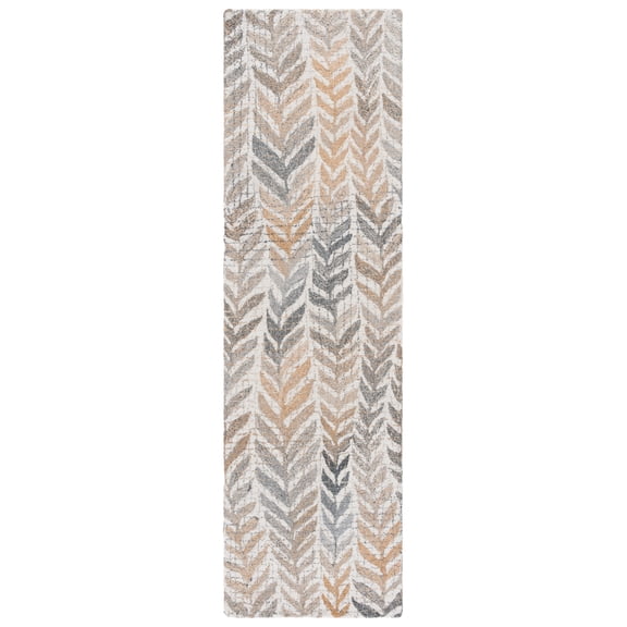 SAFAVIEH Renewal Dennis Chevron Runner Rug, Beige/Gray, 2'3" x 8'