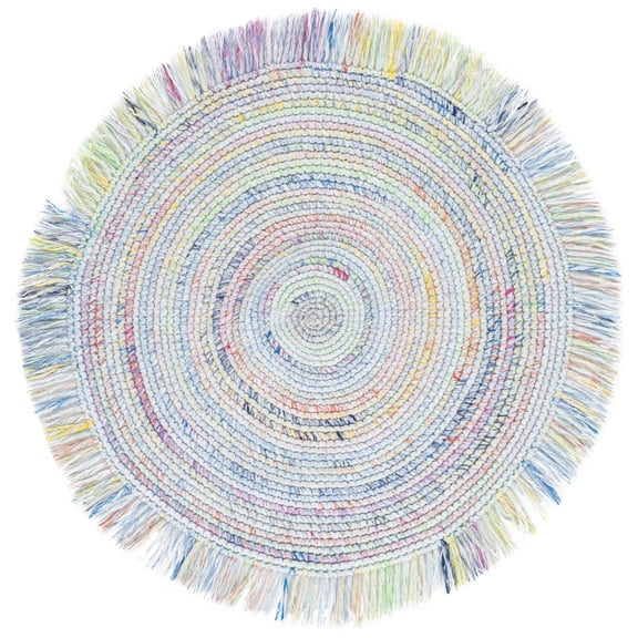 SAFAVIEH Renewal Donelle Solid Area Rug, Green/Yellow, 4' x 4' Round