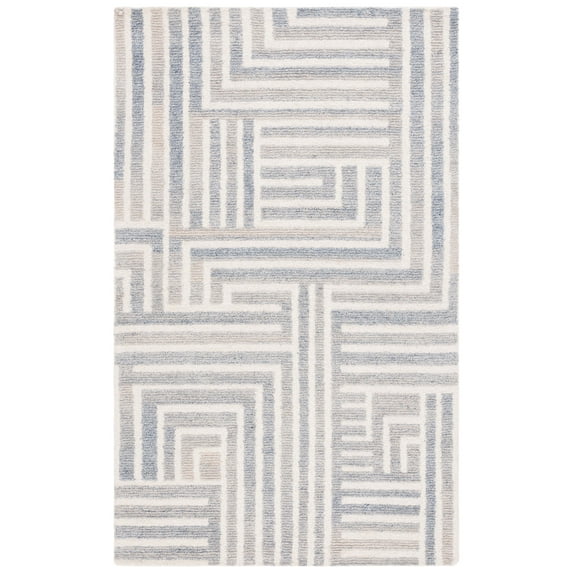 SAFAVIEH Renewal Dzvonko Geometric Area Rug, Blue/Ivory, 5' x 8'