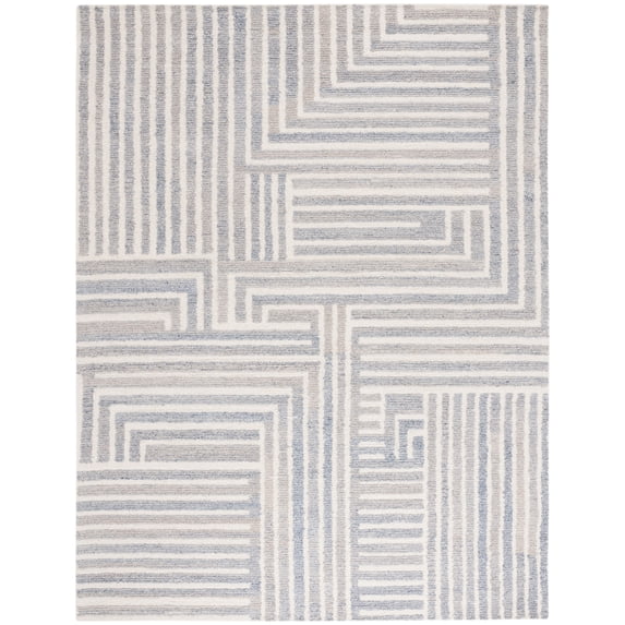 SAFAVIEH Renewal Dzvonko Geometric Area Rug, Blue/Ivory, 8' x 10'