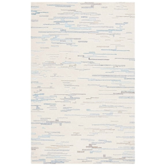 SAFAVIEH Renewal Hayleigh Abstract Area Rug, Ivory/Light Blue, 3' x 5'