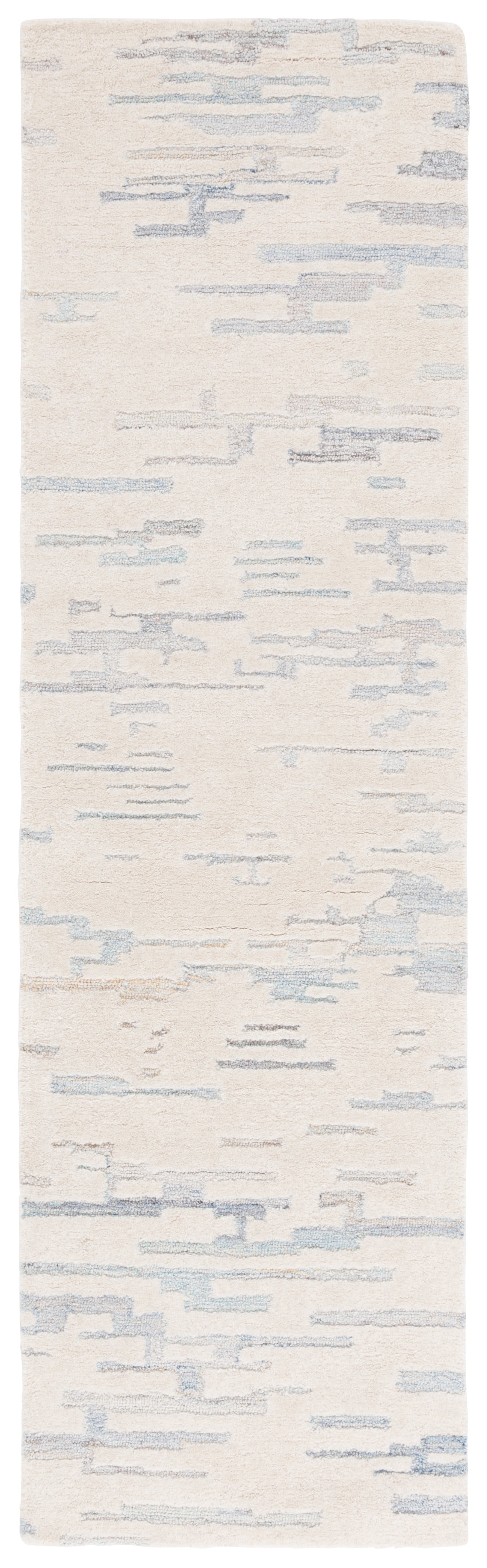 SAFAVIEH Renewal Hayleigh Abstract Runner Rug, Ivory/Light Blue, 2'3" x 8'