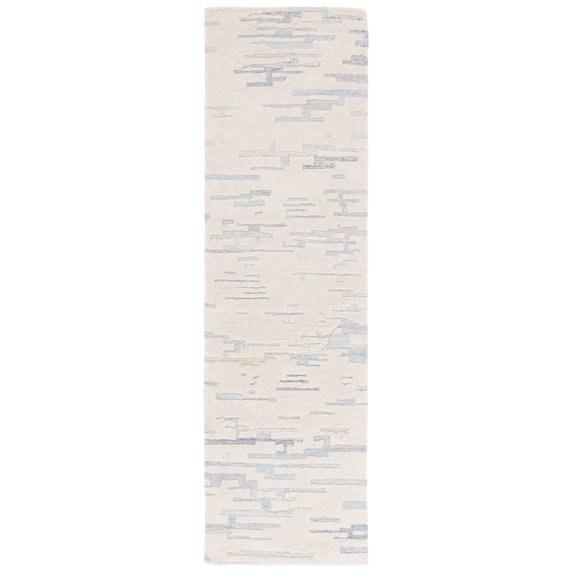 SAFAVIEH Renewal Hayleigh Abstract Runner Rug, Ivory/Light Blue, 2'3" x 8'