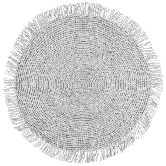 SAFAVIEH Renewal Issam Solid Area Rug, Light Grey, 5' x 5' Round