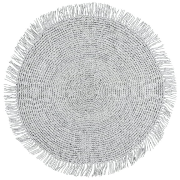 SAFAVIEH Renewal Issam Solid Area Rug, Light Grey, 6' x 6' Round