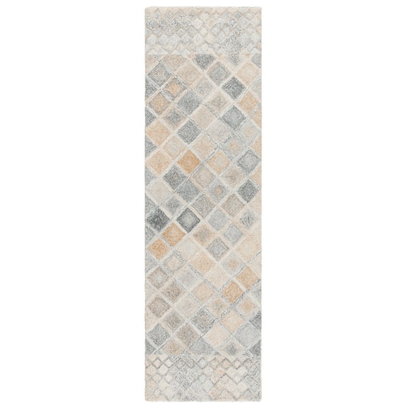 SAFAVIEH Renewal Linnaea Geometric Runner Rug, Beige/Gray, 2'3" x 8'