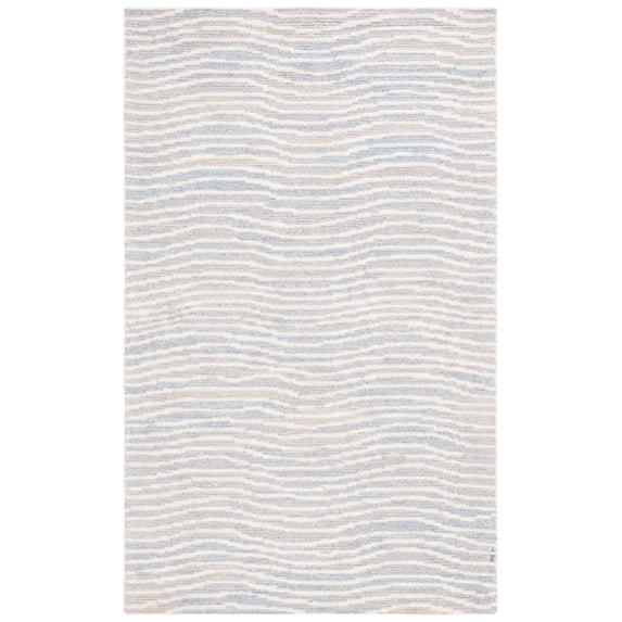 SAFAVIEH Renewal Malanie Striped Area Rug, Light Blue/Ivory, 5' x 8'