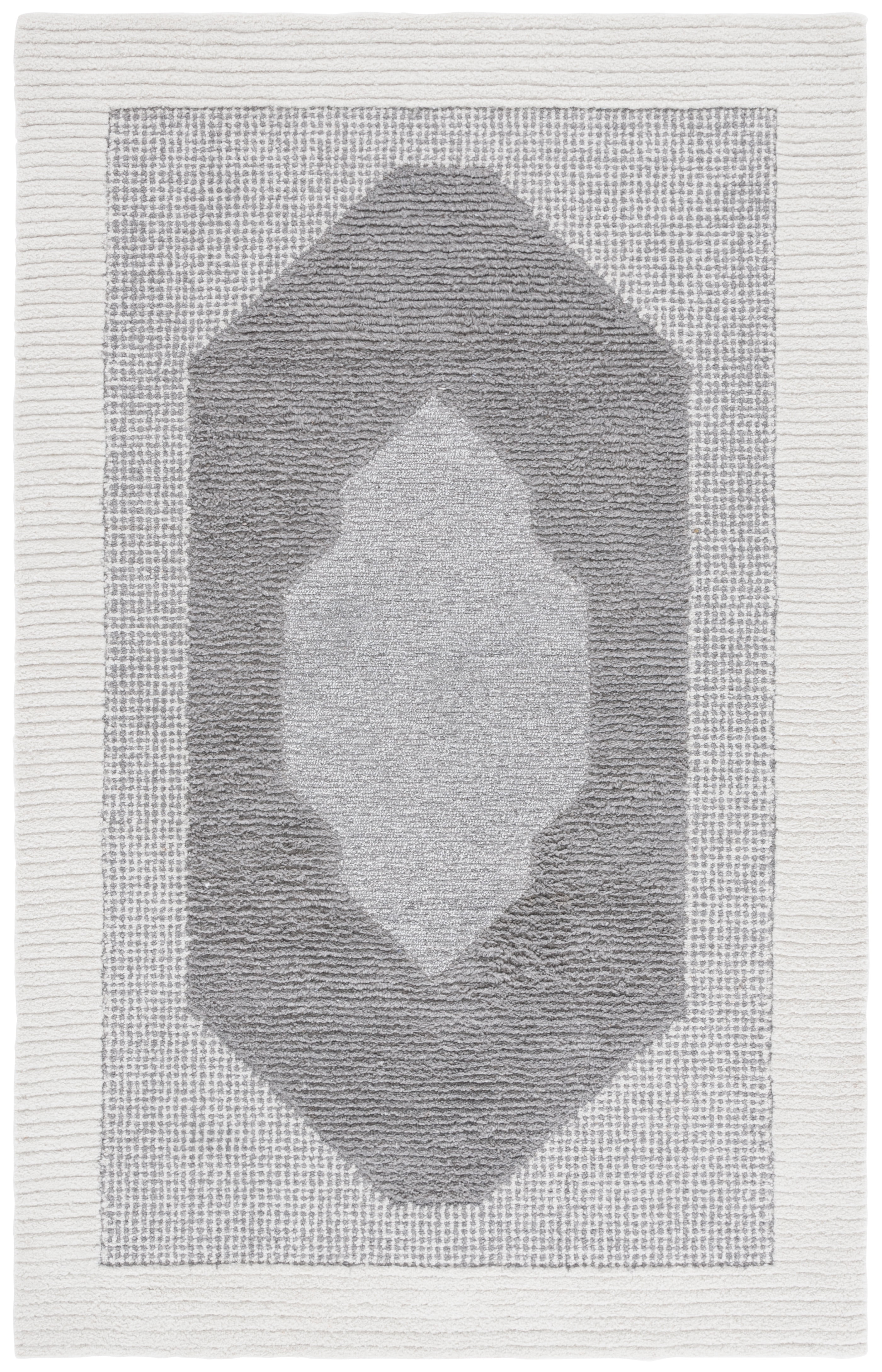 SAFAVIEH Renewal Ramona Medallion Area Rug, Dark Gray/Ivory, 4' x 6 ...