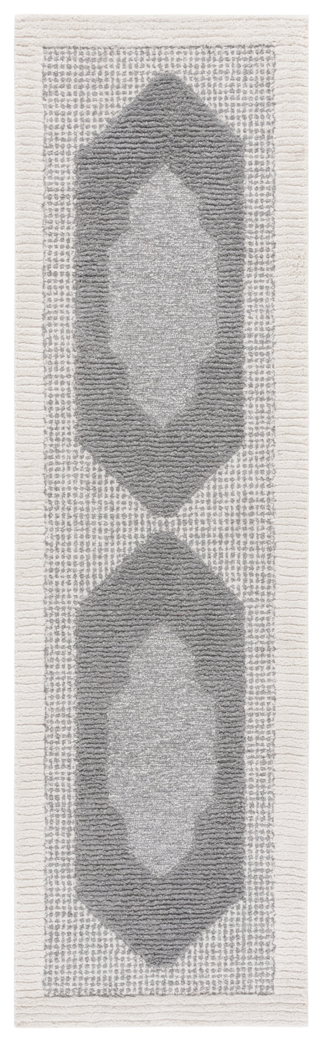 SAFAVIEH Renewal Ramona Medallion Runner Rug, Dark Gray/Ivory, 2'3" x 8'