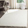 thumbnail image 1 of SAFAVIEH Reno Deacon Solid Polyester Shag Area Rug, White, 5'1" x 7'6", 1 of 4