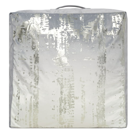 SAFAVIEH Rensia Solid Floor Pillow, 18" x 18", Grey/Silver