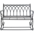 thumbnail image 1 of SAFAVIEH Ressi Rustic Outdoor Patio Rocking Bench, Black Rust, 1 of 10