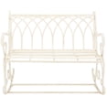thumbnail image 1 of Safavieh Ressi Adult Metal Rocking Outdoor Benches White, 1 of 9