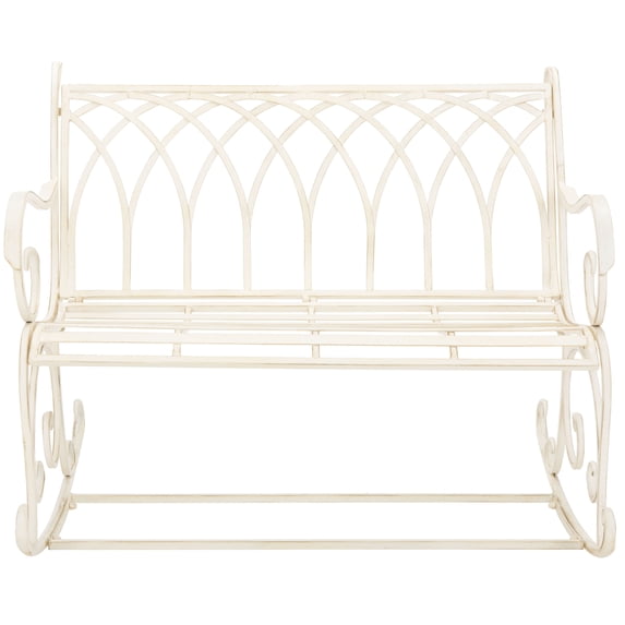 Safavieh Ressi Adult Metal Rocking Outdoor Benches White