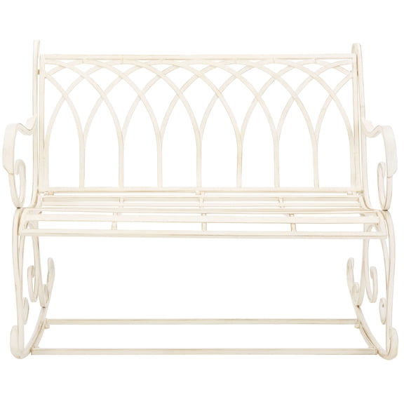 Safavieh Ressi Adult Metal Rocking Outdoor Benches White