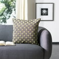 thumbnail image 1 of SAFAVIEH Reston 20" x 20" Geometric Beaded Plush Pillow, Green/Grey, 1 of 4