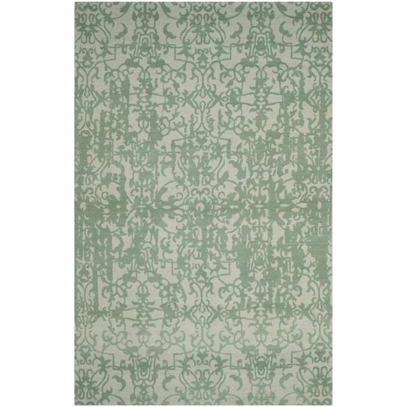 SAFAVIEH Restoration Vintage Alannah Floral Area Rug, Grey/Turquoise, 4' x 6'