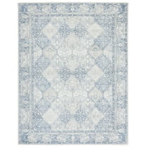 SAFAVIEH Restoration Vintage Caelestinus Geometric Area Rug, Ivory/Blue, 8' x 10'