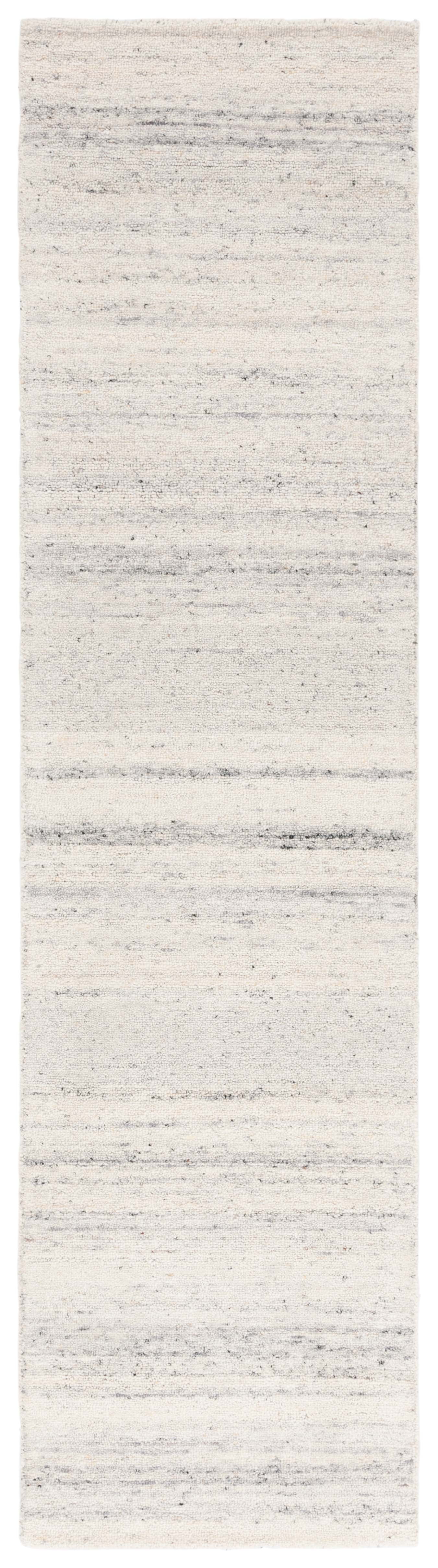 Gray and Beige Hand-Tufted Wool Runner Rug, 2'3" x 9'