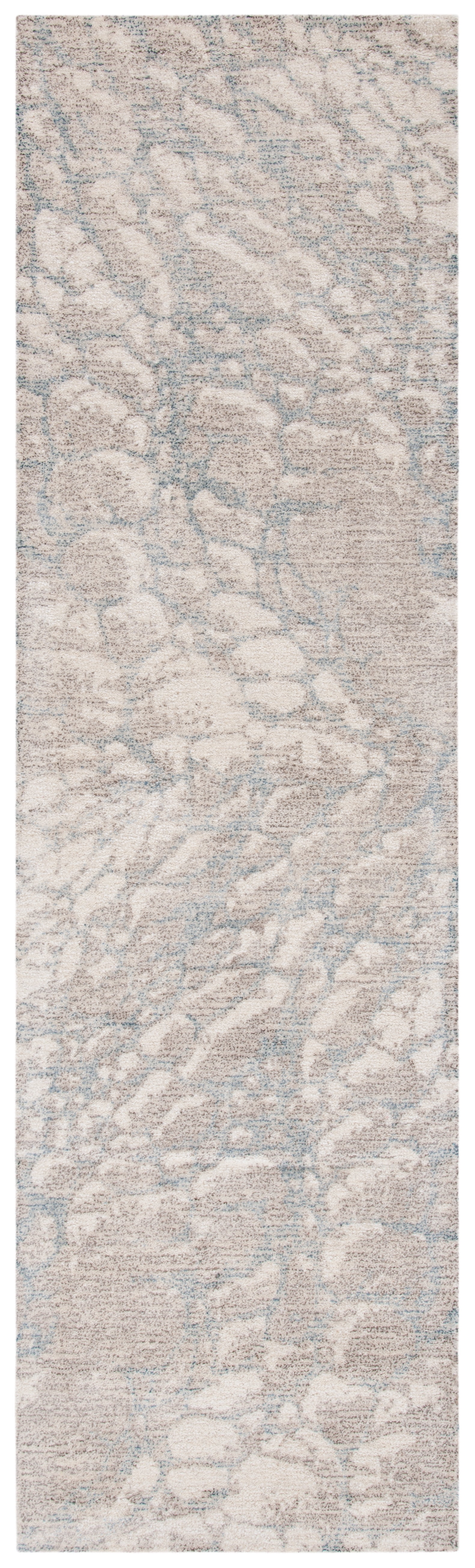 Light Brown and Ivory Hand-Tufted Wool Runner Rug