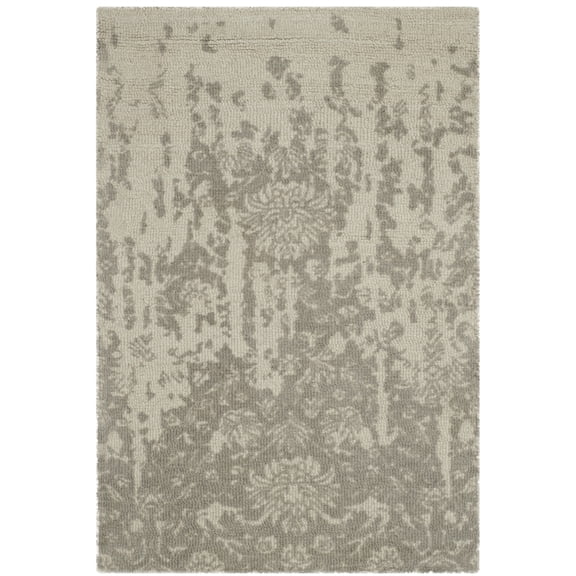 SAFAVIEH Restoration Vintage Dalton Floral Wool Area Rug, Light Sage/Grey, 2' x 3'