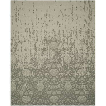 SAFAVIEH Restoration Vintage Dalton Floral Wool Area Rug, Light Sage/Grey, 8' x 10'