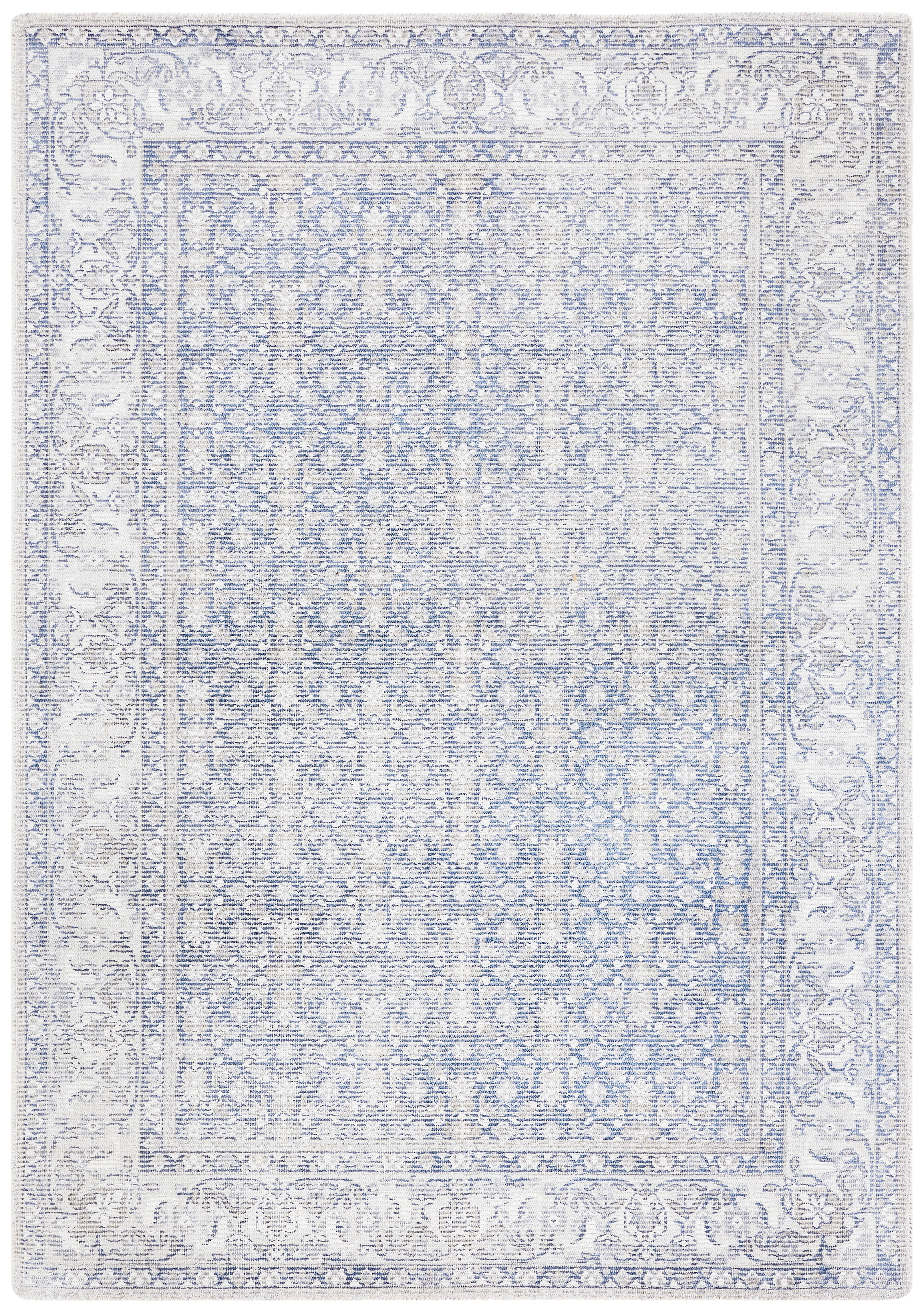 Ivory Silk Elegance 5'x8' Hand-Tufted Wool & Viscose Area Rug