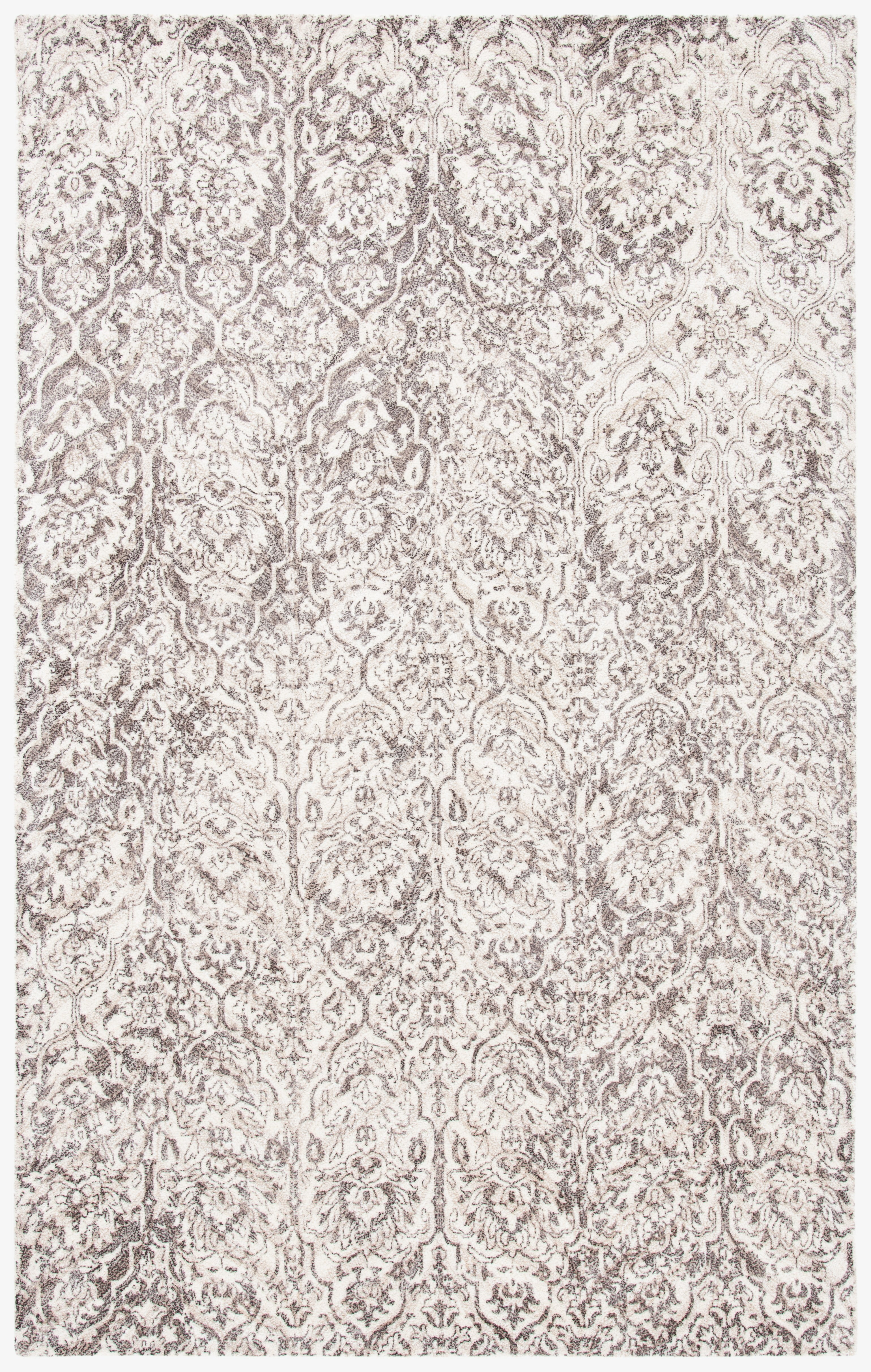 Beige Ivory Hand-Tufted Wool Rectangular Area Rug
