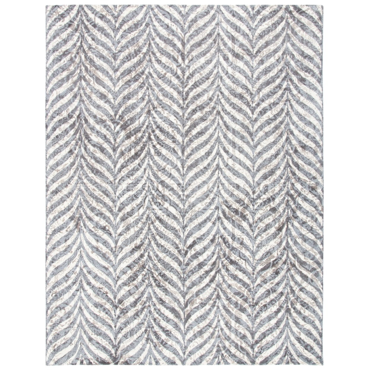 SAFAVIEH Restoration Vintage Delmar Abstract Area Rug, Grey/Ivory, 8' x 10'