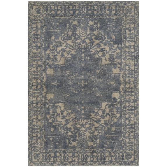 SAFAVIEH Restoration Vintage Donette Geometric Area Rug, Blue/Grey, 2' x 3'