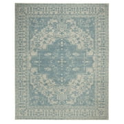 SAFAVIEH Restoration Vintage Donette Geometric Area Rug, Ivory/Turquoise, 2' x 3'